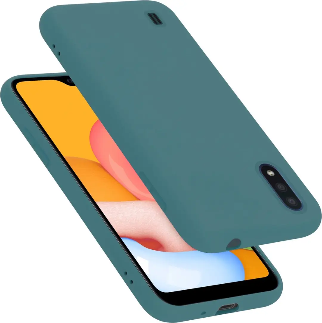 Cadorabo Hoesje geschikt voor Samsung Galaxy A01 in LIQUID GROEN