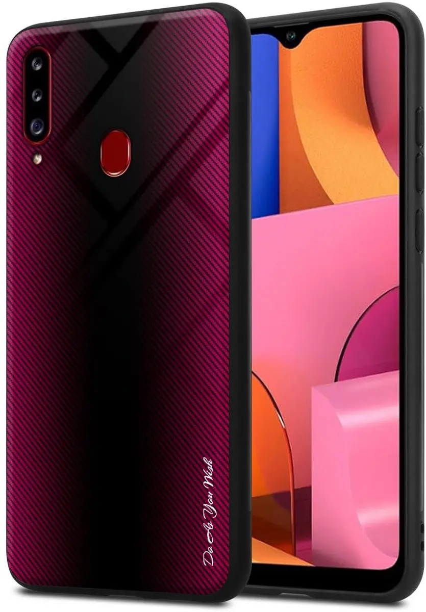 Cadorabo Hoesje geschikt voor Samsung Galaxy A20s in PAARS ROZE