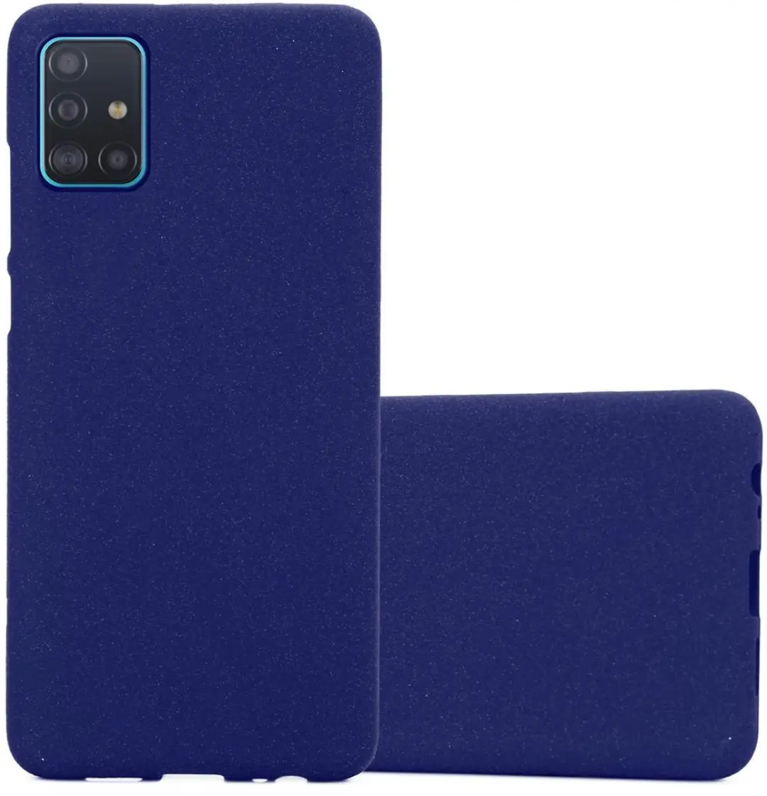 Cadorabo Hoesje geschikt voor Samsung Galaxy A51 5G in FROST DONKER BLAUW