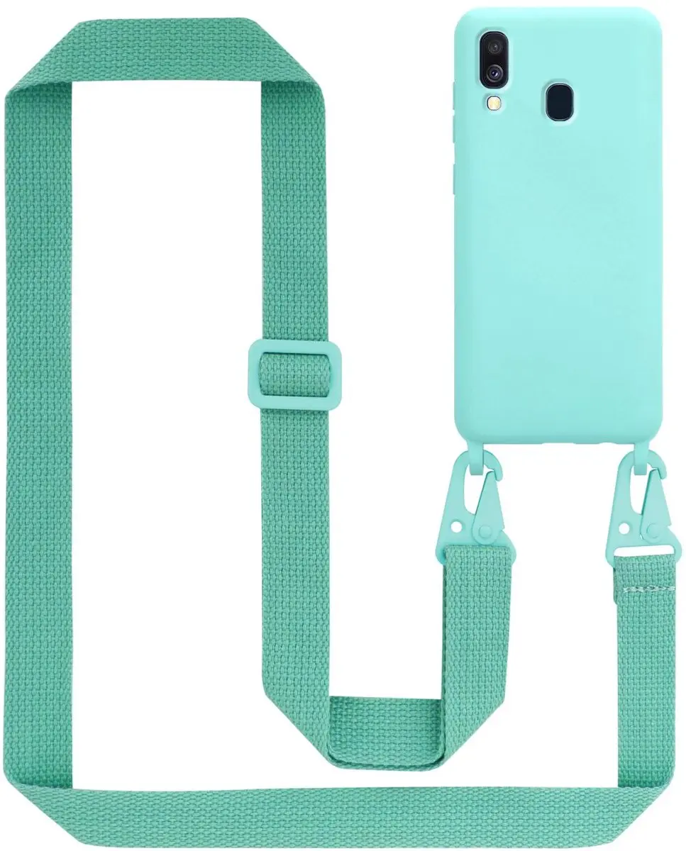 Cadorabo Mobiele telefoon ketting geschikt voor Samsung Galaxy A40 in LIQUID TUR