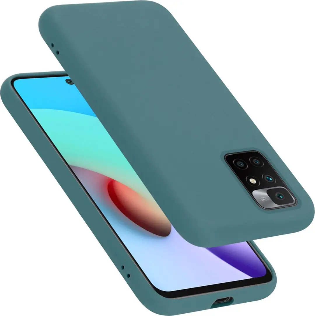 Cadorabo Hoesje geschikt voor Xiaomi RedMi 10 in LIQUID GROEN