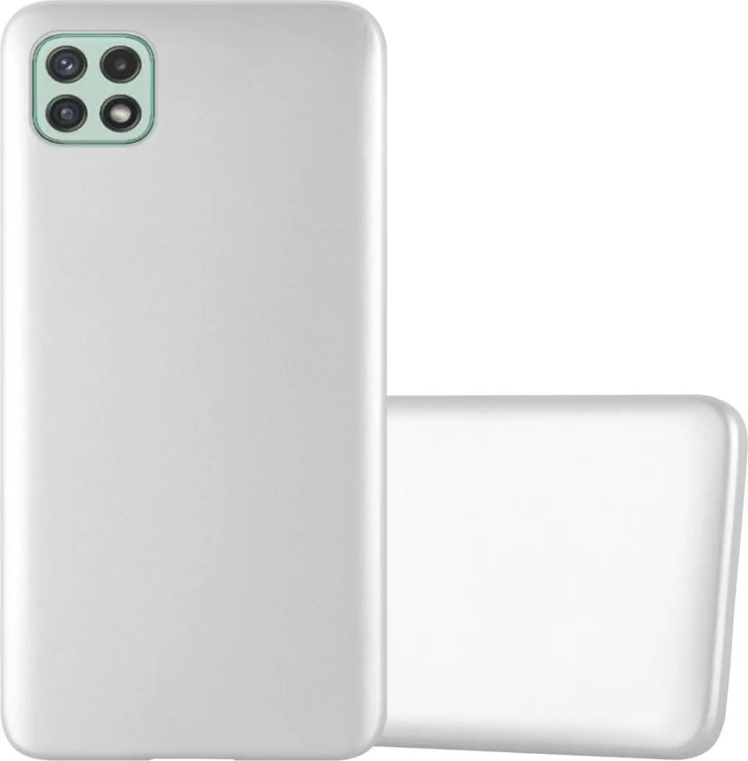Cadorabo Hoesje geschikt voor Samsung Galaxy A22 5G in METALLIC ZILVER
