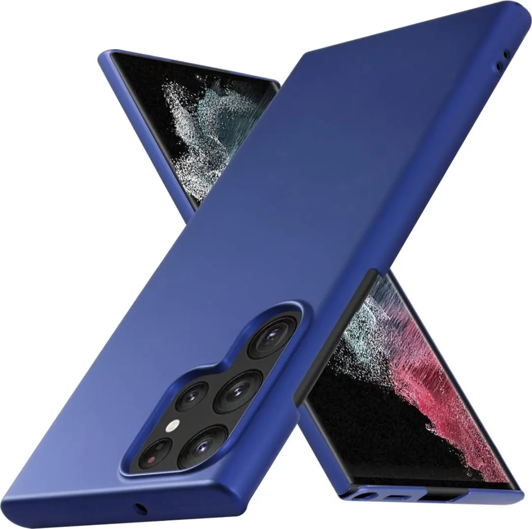 Cadorabo Hoesje geschikt voor Samsung Galaxy S22 ULTRA in METAAL BLAUW