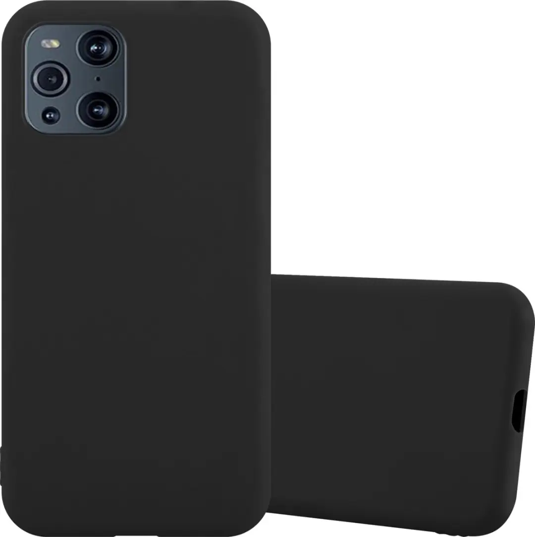 Cadorabo Hoesje geschikt voor Oppo FIND X3 PRO in CANDY ZWART