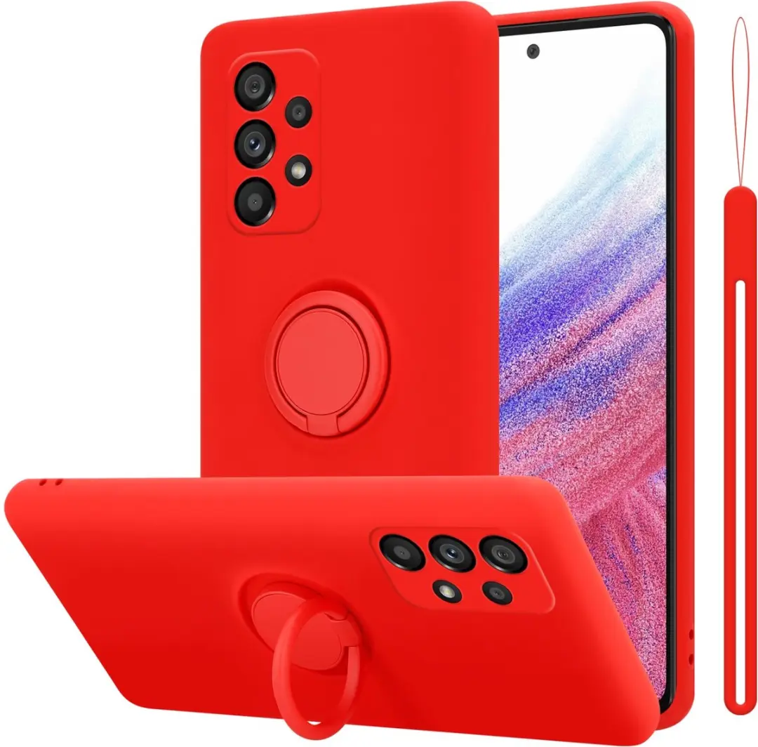 Cadorabo Hoesje geschikt voor Samsung Galaxy A53 5G in LIQUID ROOD