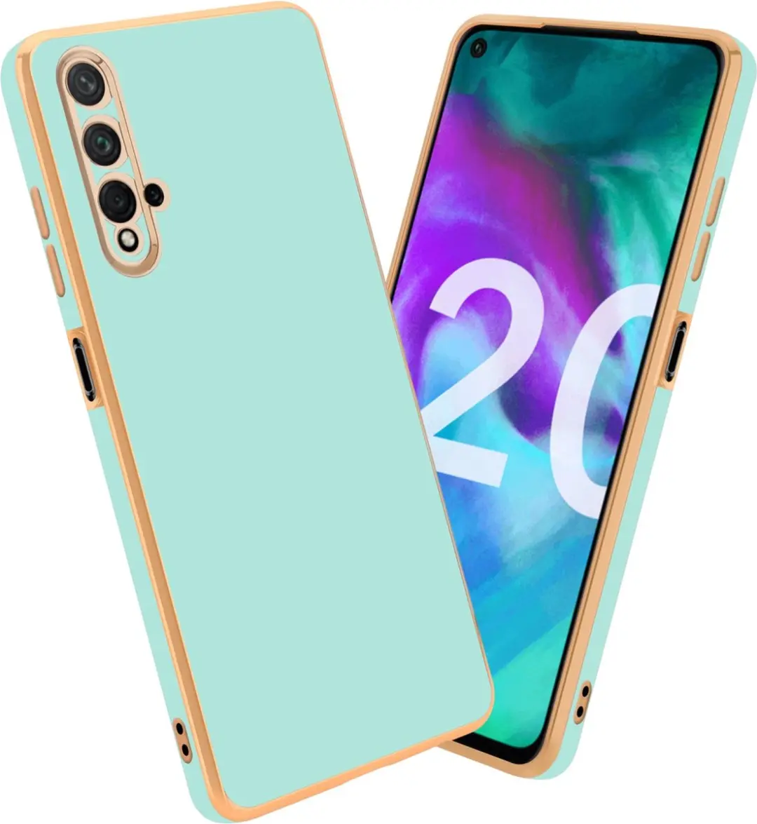 Cadorabo Hoesje geschikt voor Honor 20 / 20S / Huawei NOVA 5T in Glossy Mintgroe