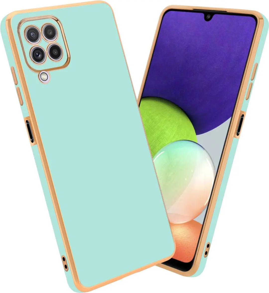 Cadorabo Hoesje geschikt voor Samsung Galaxy A22 4G in Glossy Mintgroen