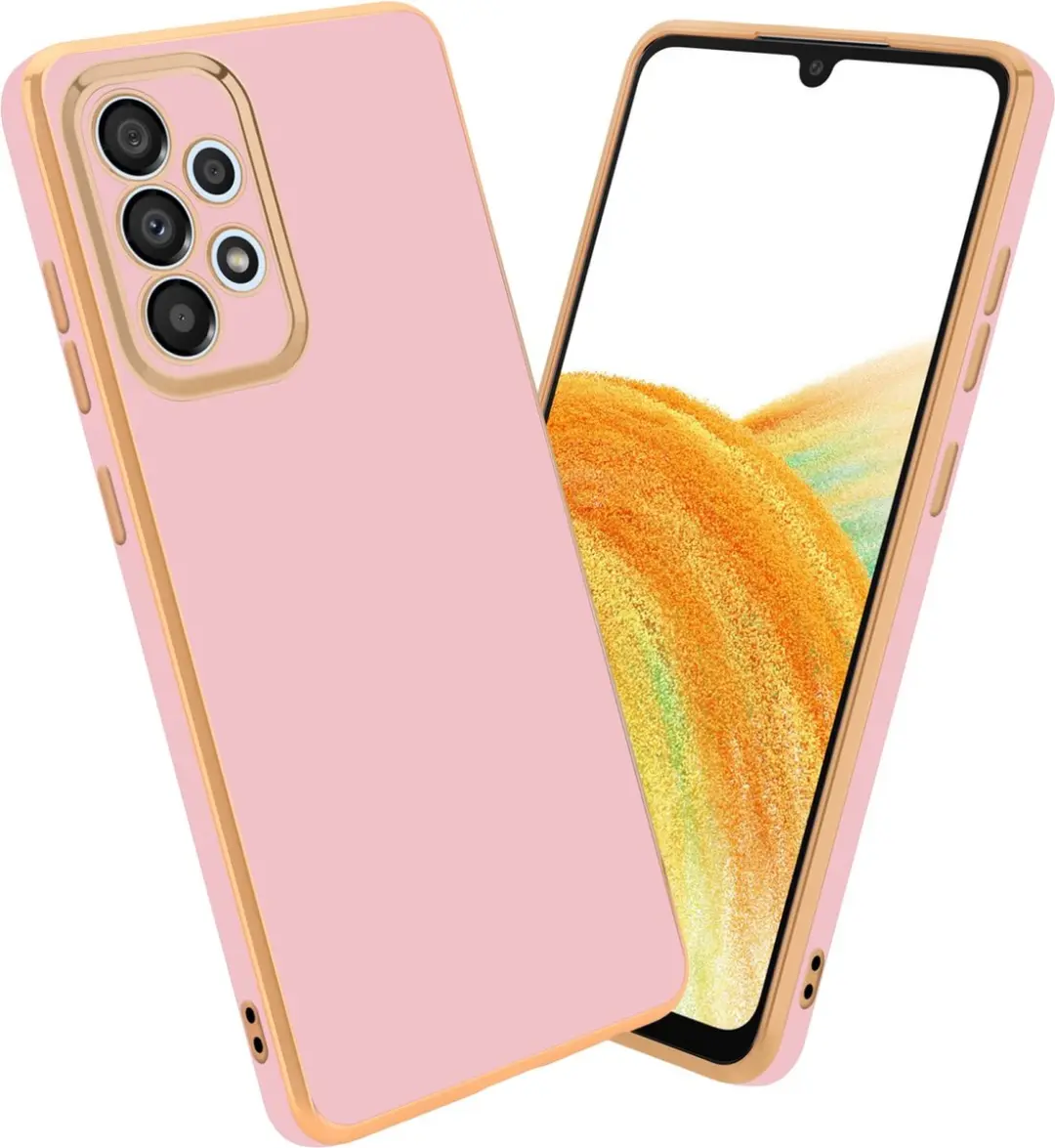Cadorabo Hoesje geschikt voor Samsung Galaxy A33 5G in Glossy Roze