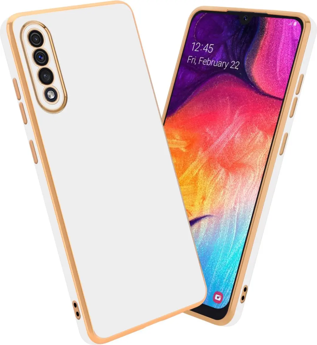 Cadorabo Hoesje geschikt voor Samsung Galaxy A50 4G / A50s / A30s in Glossy Wit