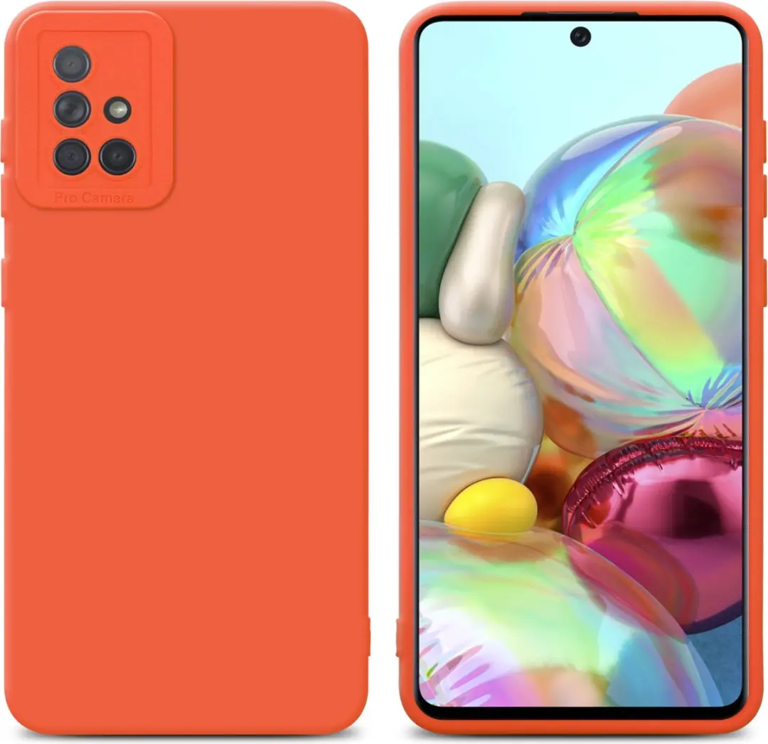 Cadorabo Hoesje geschikt voor Samsung Galaxy A71 4G in FLUID ORANJE