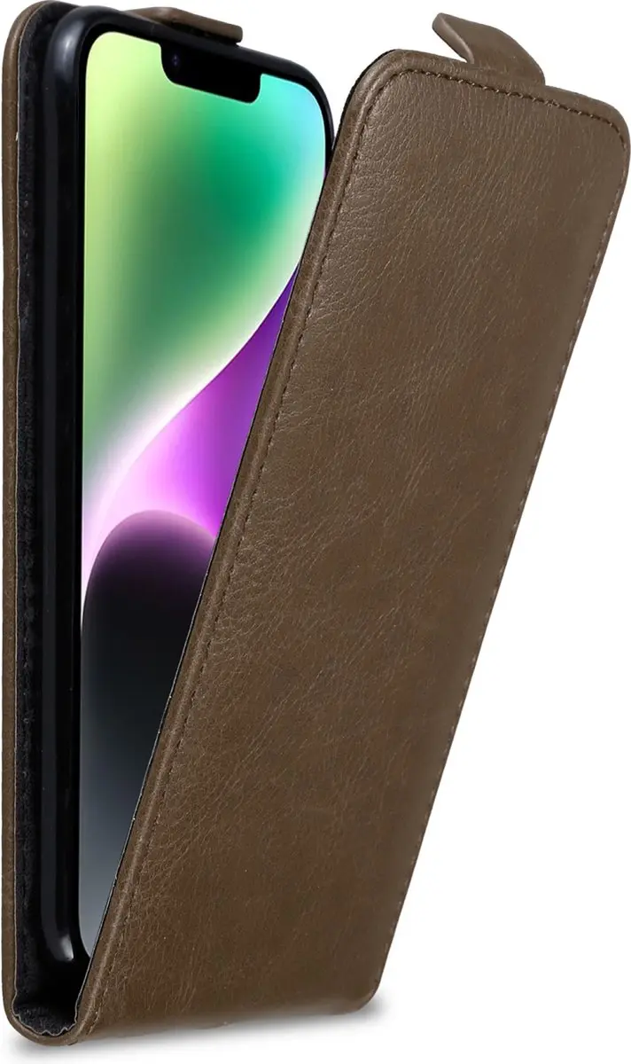 Cadorabo Hoesje geschikt voor Apple iPhone 14 in KOFFIE BRUIN