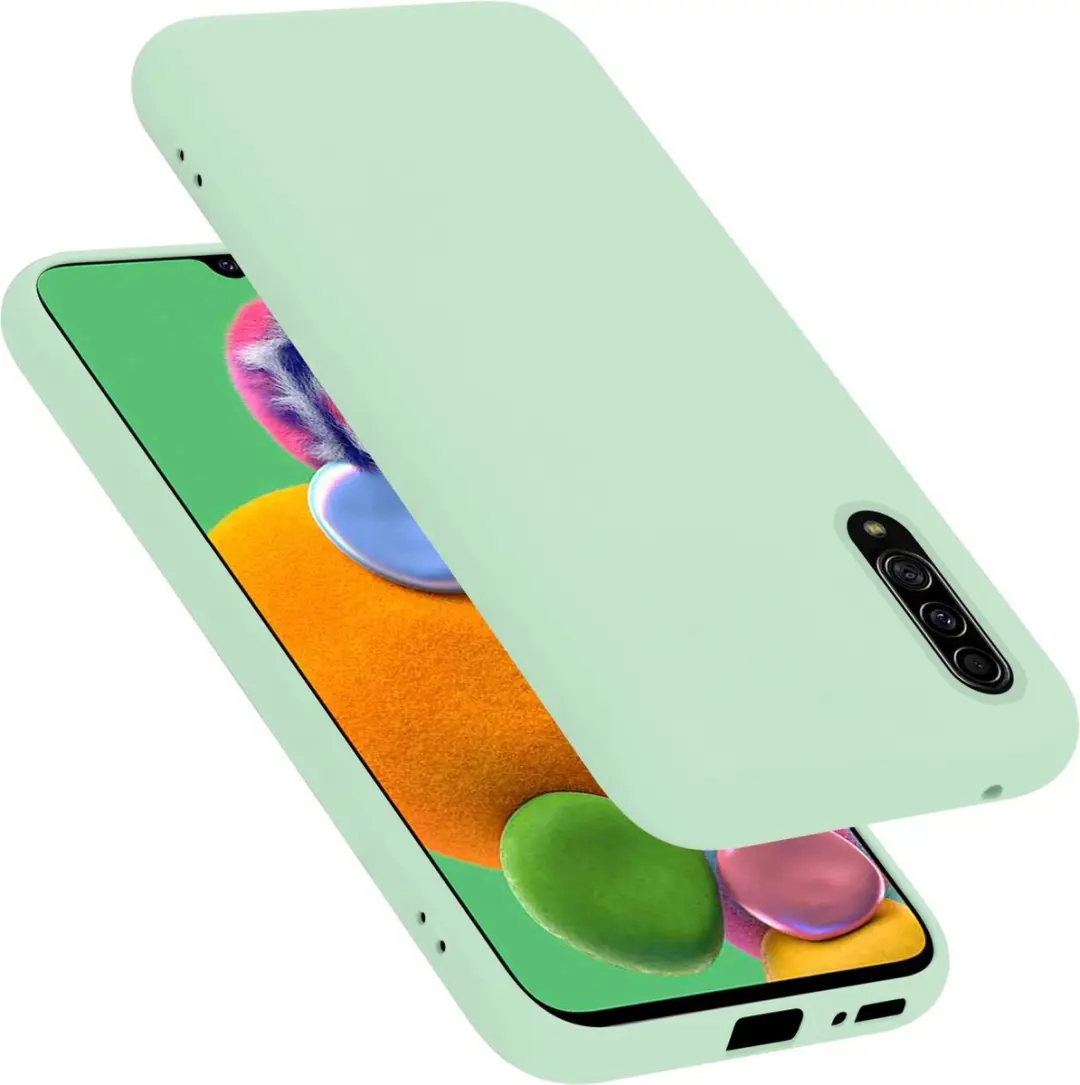 Cadorabo Hoesje geschikt voor Samsung Galaxy A90 5G in LIQUID LICHT GROEN