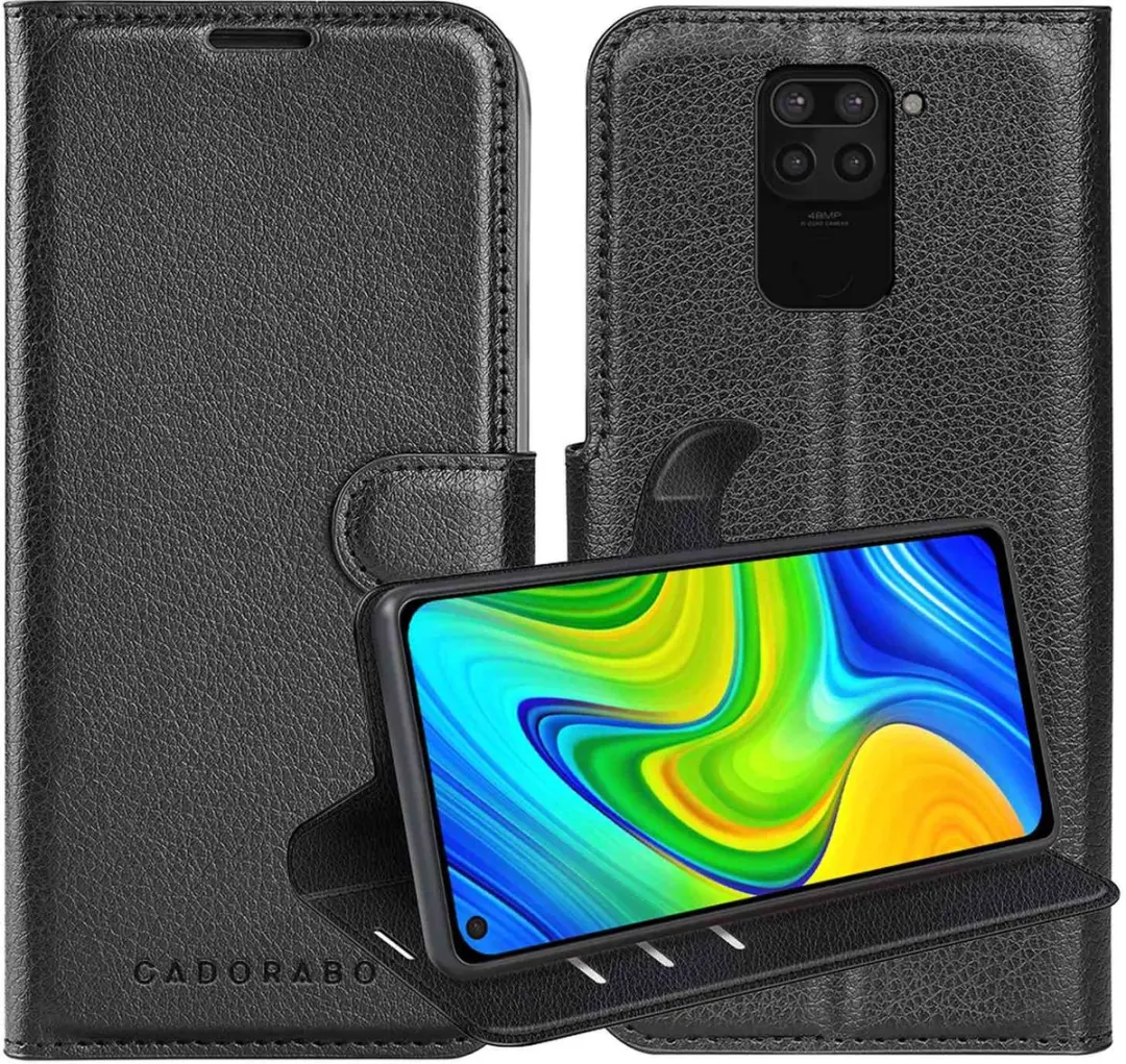 Cadorabo Hoesje geschikt voor Xiaomi RedMi NOTE 9 in PHANTOM ZWART