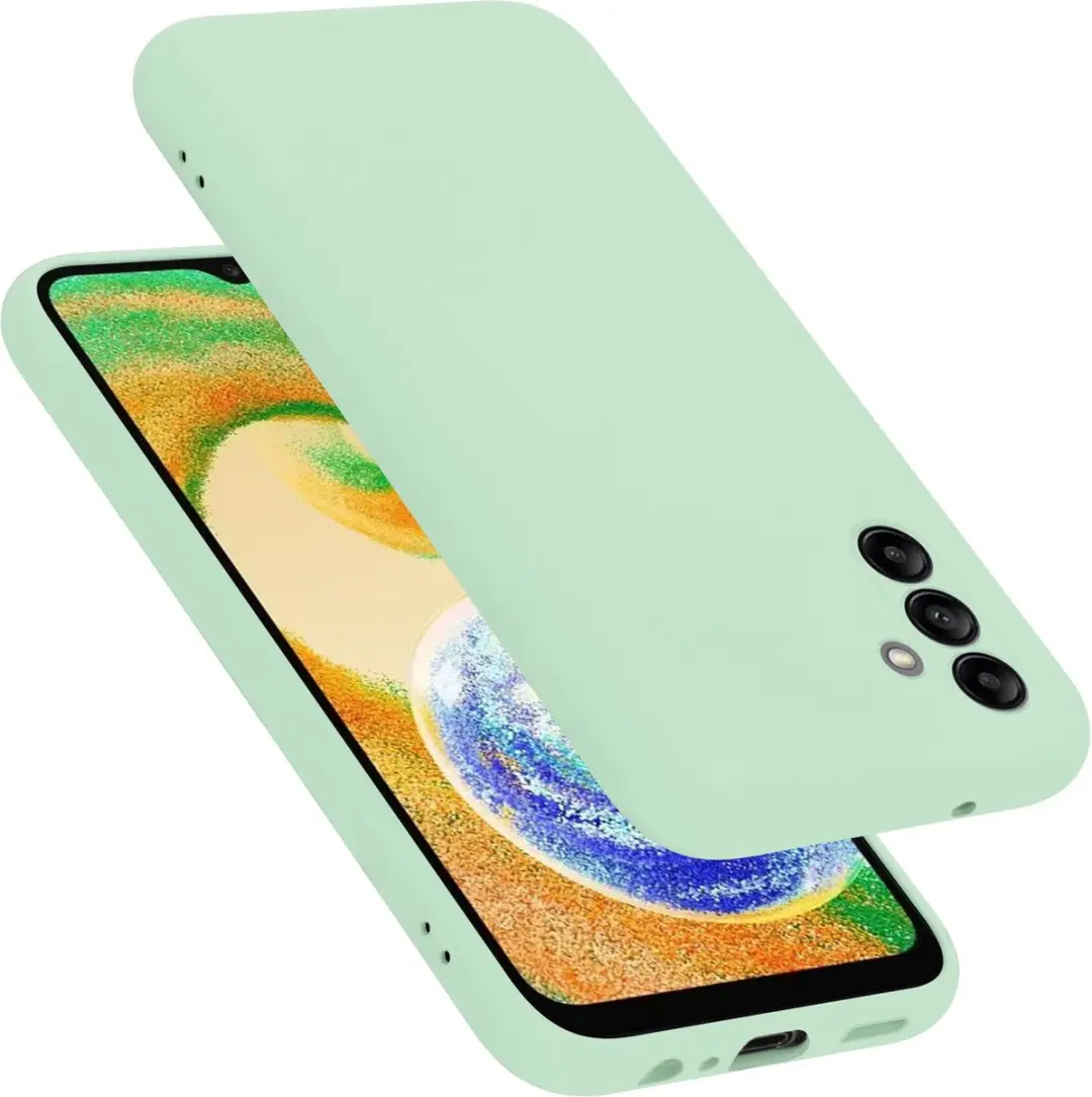 Cadorabo Hoesje geschikt voor Samsung Galaxy A04s in LIQUID LICHT GROEN