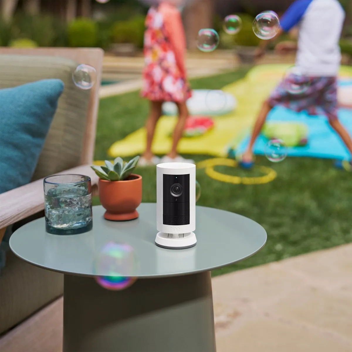 Ring Outdoor Camera Plus - batterij - wit- buitencamera - 2k