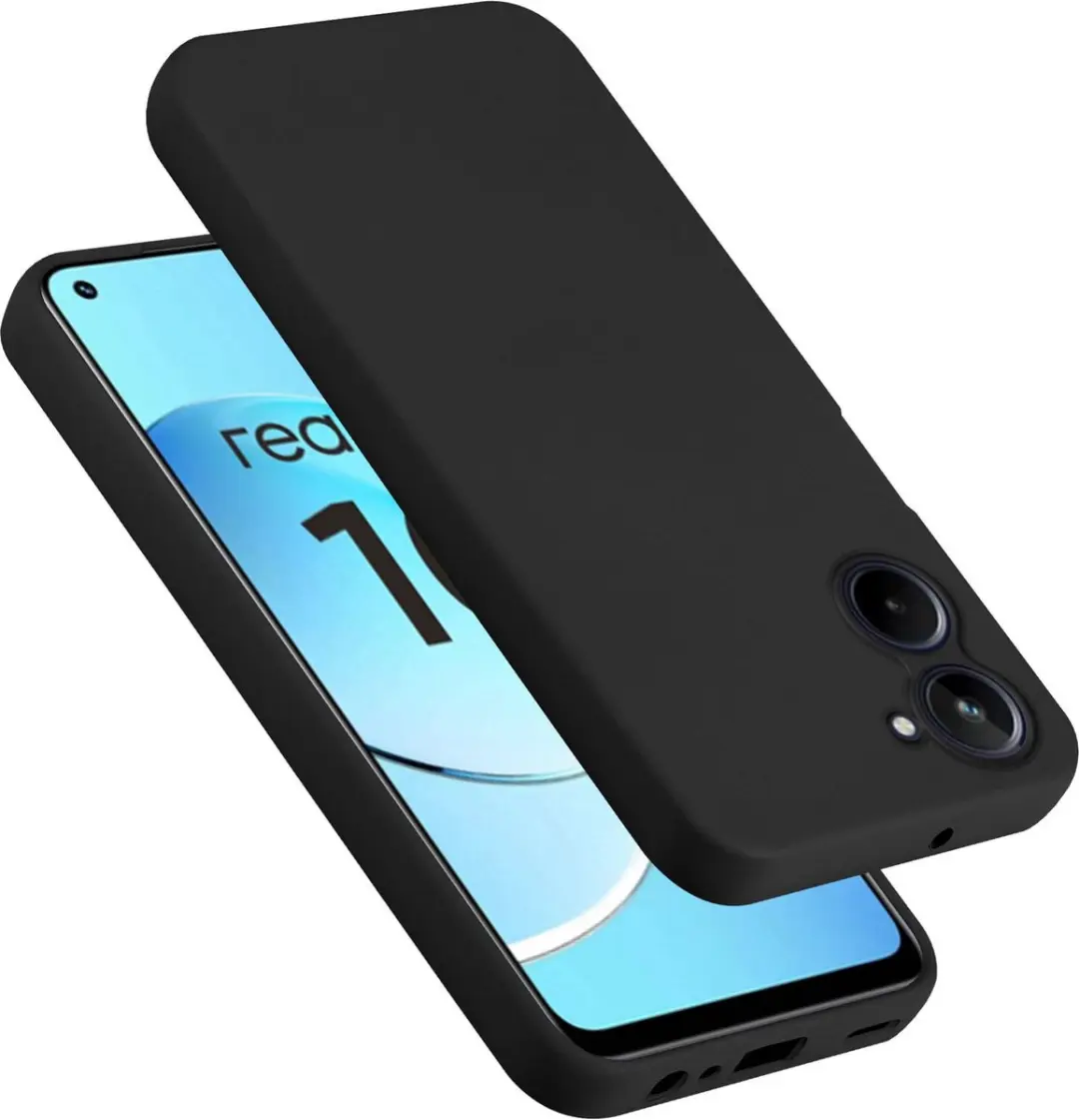 Cadorabo Hoesje geschikt voor Realme 10 4G in LIQUID ZWART