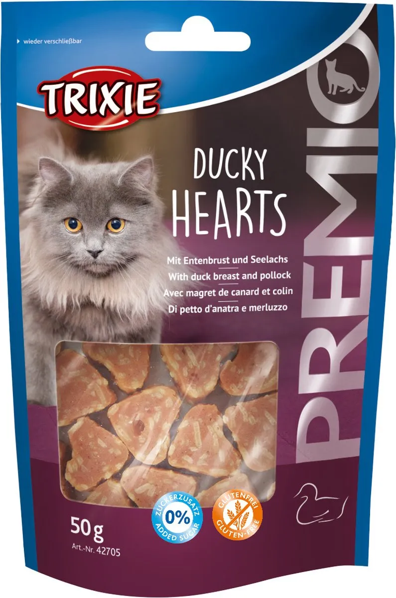 Trixie Primio Hartjes Eend & Koolvis 50g - afbeelding 2 van 3