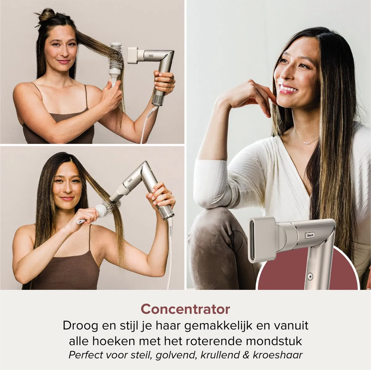 Shark FlexStyle HD424SLEU Multistyler - 1400W - Goud/Zilver