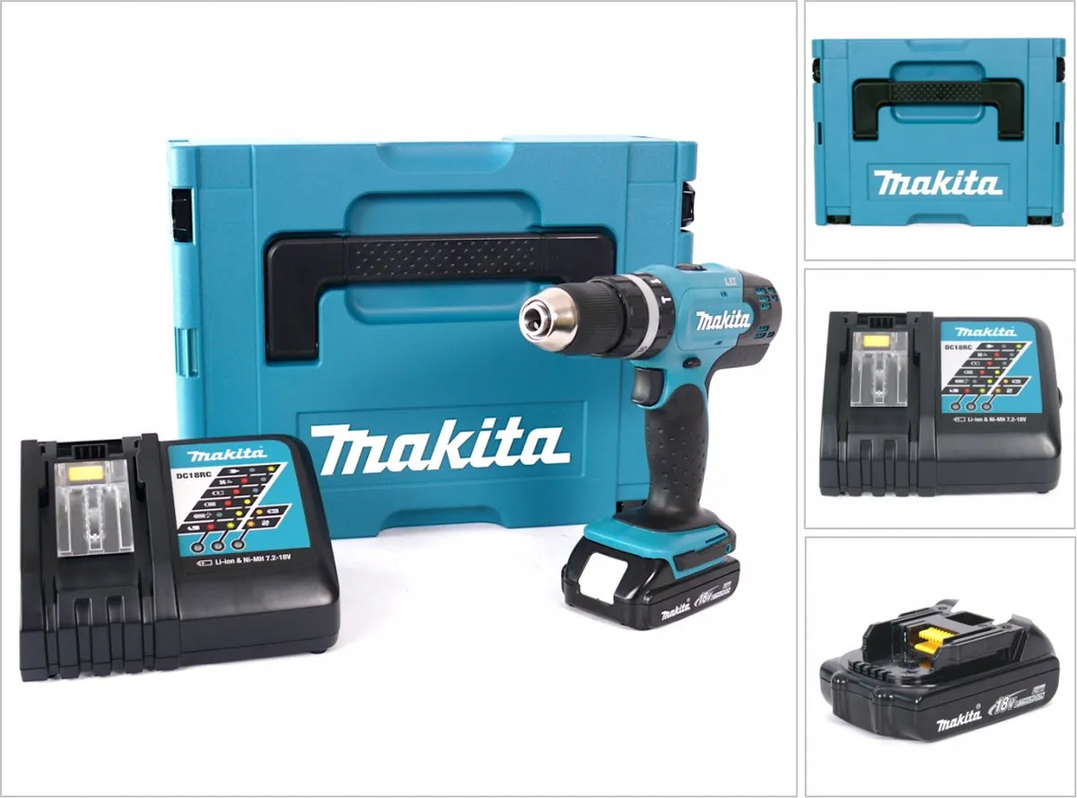 Makita DHP453Y1J Accu Klopboormachine 18V 42Nm