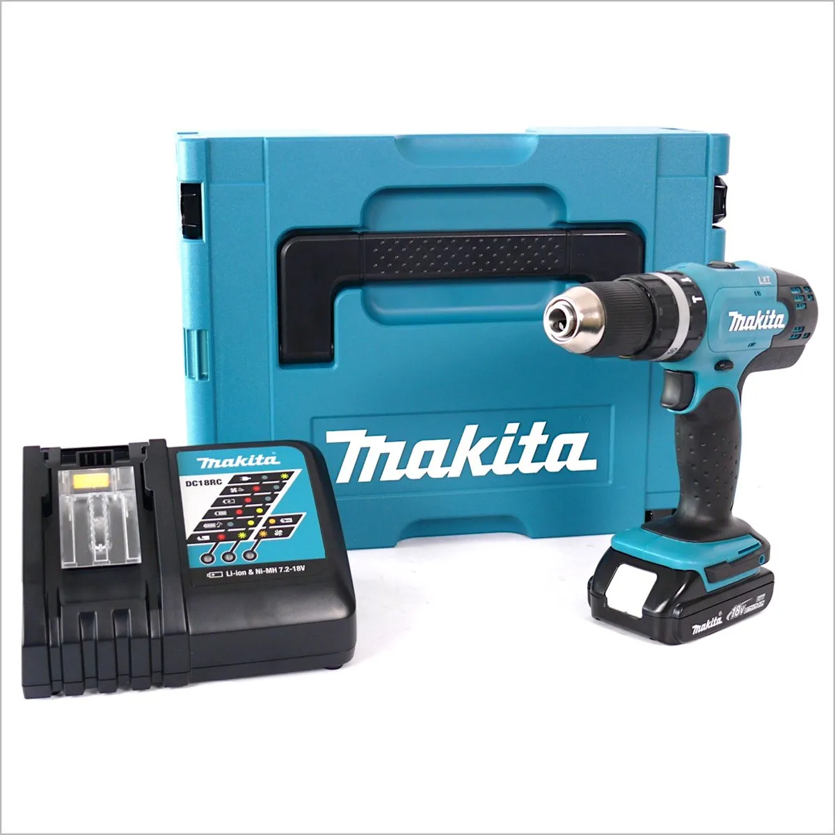Makita DHP453Y1J Accu Klopboormachine 18V 42Nm - MAKPAC + 1,5Ah Accu - afbeelding 5 van 5