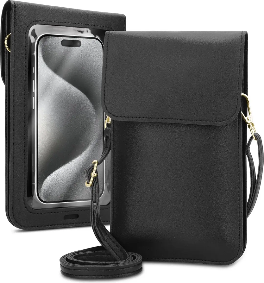 Mobielhoesje geschikt voor Alcatel A30 FIERCE in ZWART Etui Case Cover Handtas v
