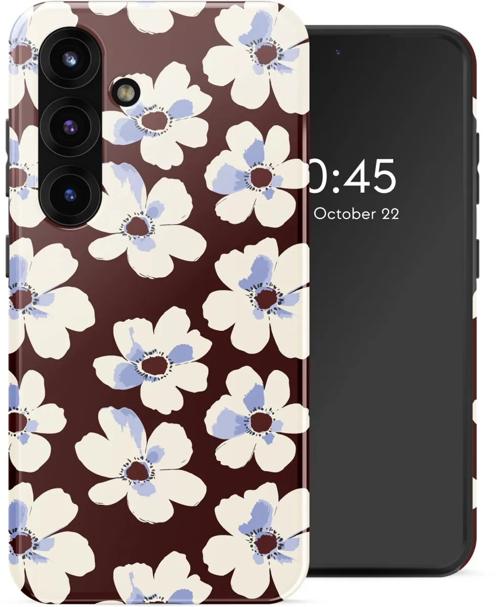 Selencia Hoesje Samsung Galaxy S25 Choco Flower Pop - MagSafe