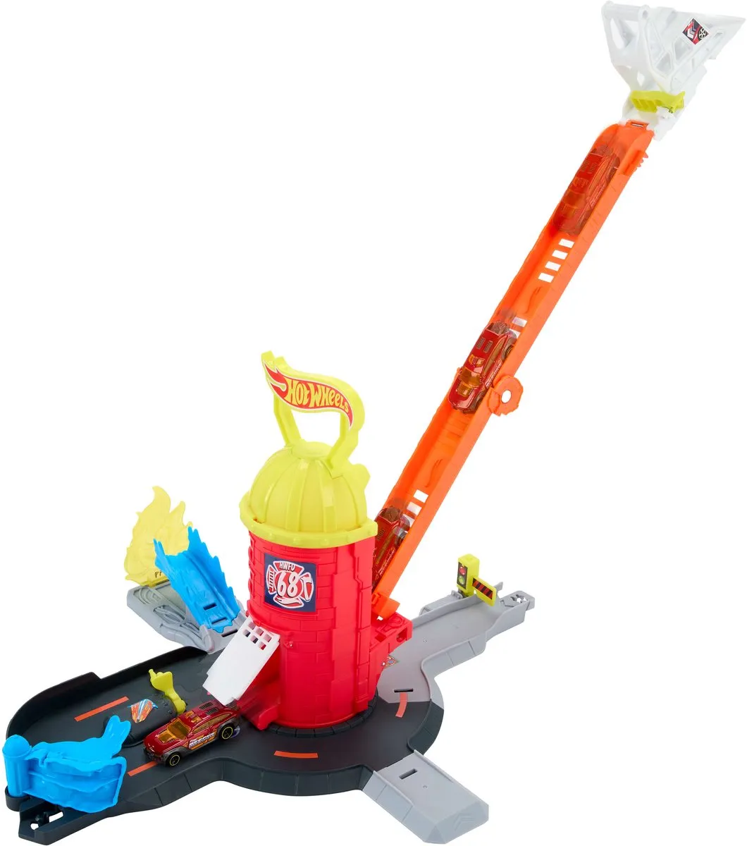 Hot Wheels City Superredding Brandweerkazerne JHL95 - Brandweer Speelset