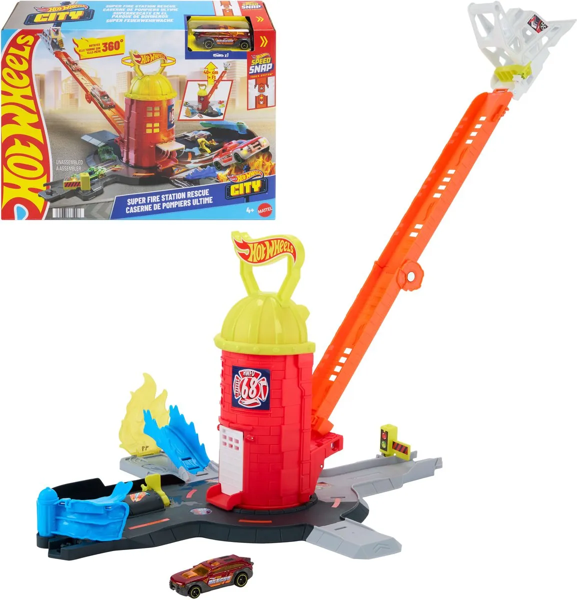 Hot Wheels City Superredding Brandweerkazerne JHL95