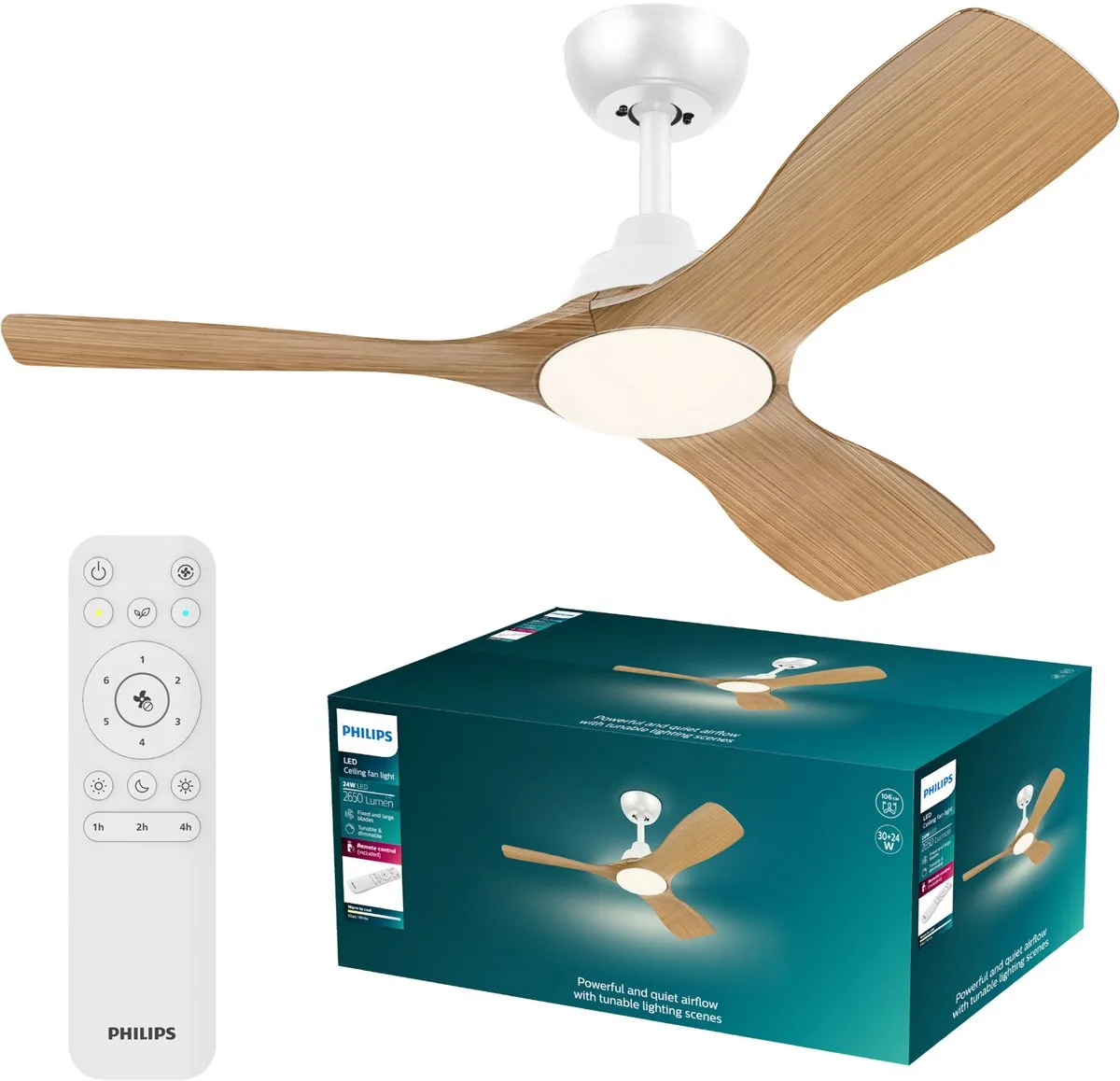 Philips Olas LED Plafondventilator 106cm