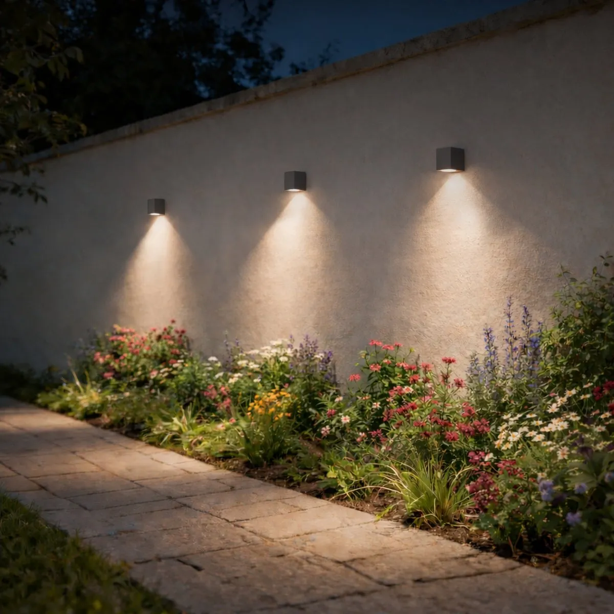 Calex Sanremo Wandlamp GU10 IP54 - Antraciet 4-Stuks