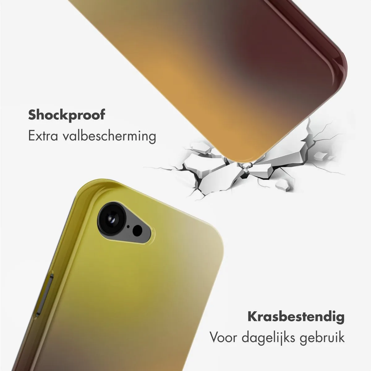 Selencia Hoesje iPhone 16e MagSafe Gradient Olive Dust