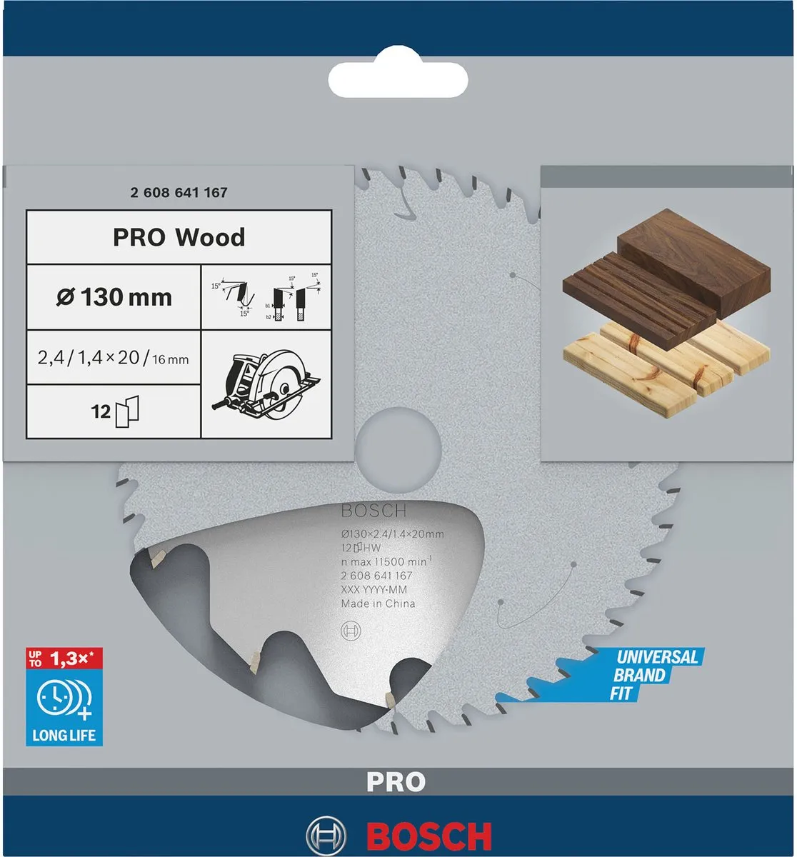 Bosch Professional CIRKZB OPT 130X20/16X2,4 Zaagblad - Hout - 130mm