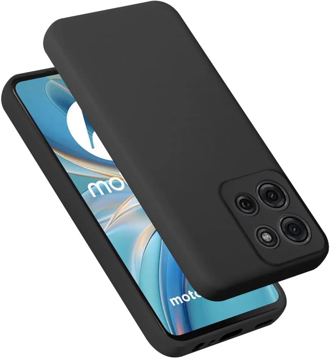 Cadorabo Hoesje geschikt voor Motorola Moto G75 in LIQUID ZWART