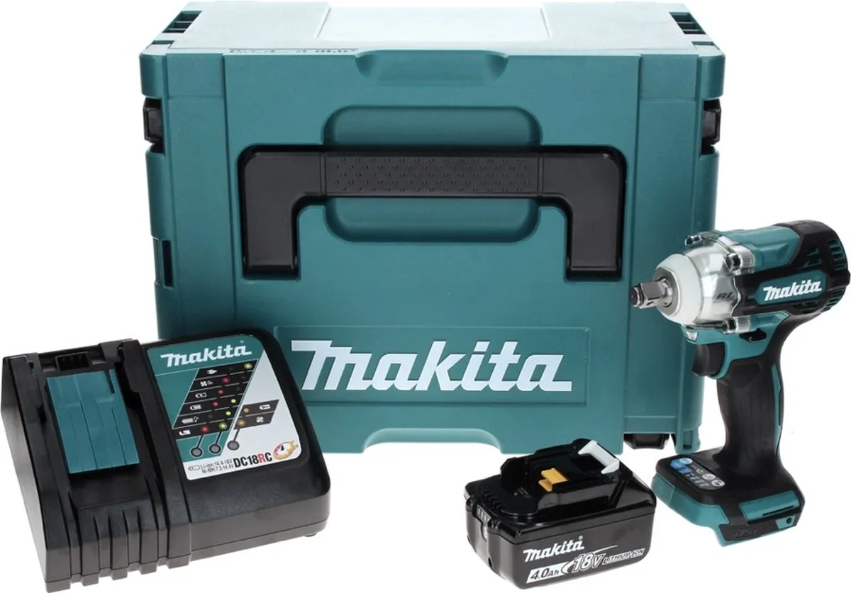 Makita DTW 300 RM1J Slagmoersleutel 18V 330Nm - 1x4Ah + Oplader + Makpac