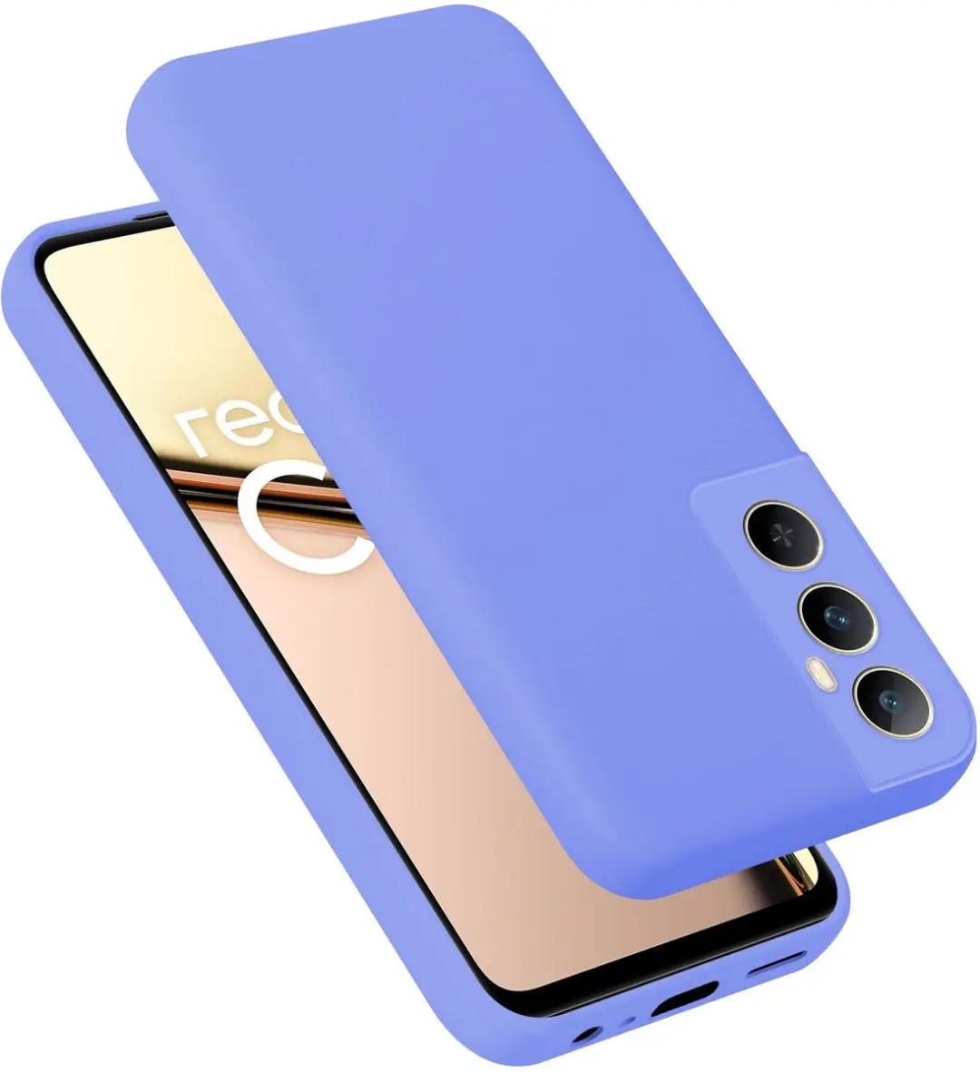 Cadorabo Hoesje geschikt voor Realme C65 Case in Liquid Lichte Paars Beschermhoe