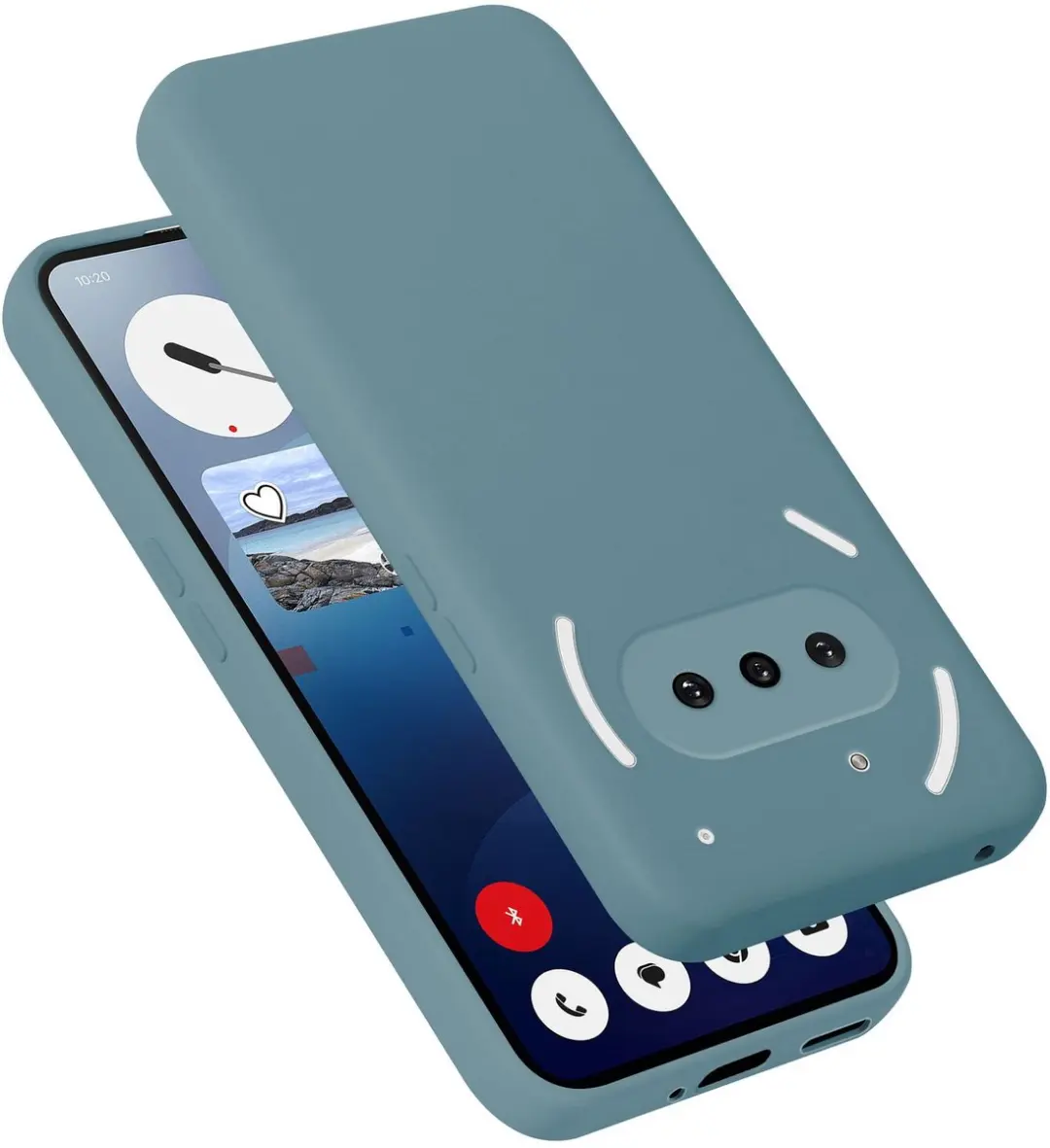Cadorabo Hoesje geschikt voor Nothing Phone 3a Case in Liquid Groen Beschermhoes