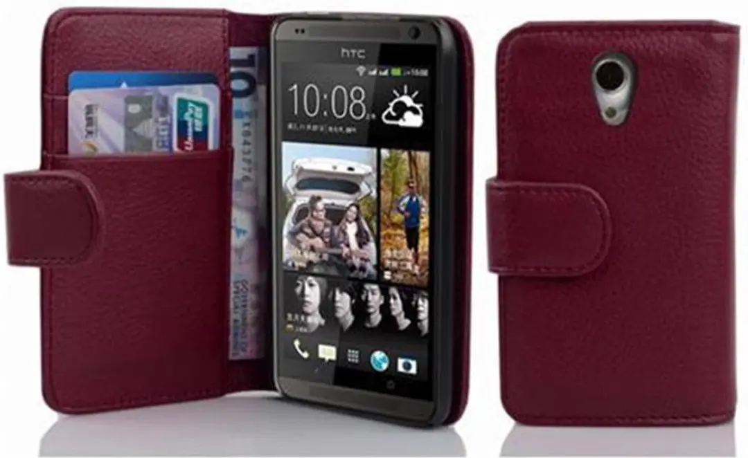 Cadorabo Hoesje geschikt voor HTC Desire 700 in BORDEAUX PAARS