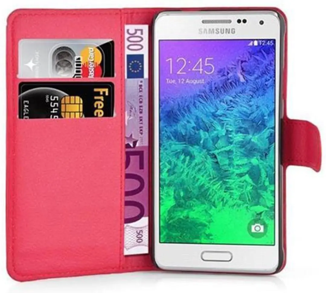 Cadorabo Hoesje geschikt voor Samsung Galaxy ALPHA in KARMIJN ROOD