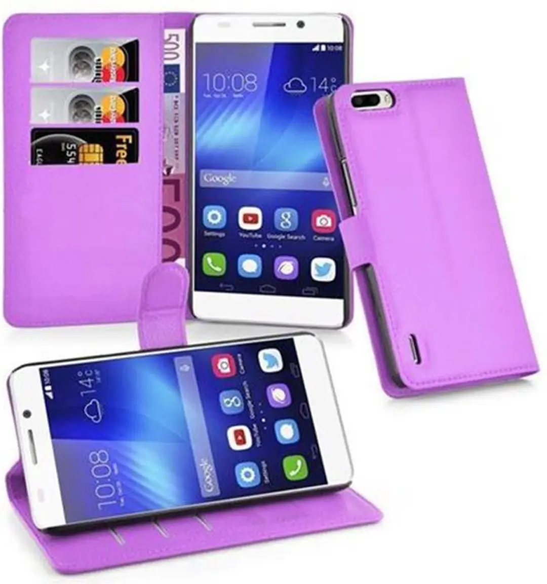 Cadorabo Hoesje geschikt voor Honor 6 PLUS in MANGAAN PAARS