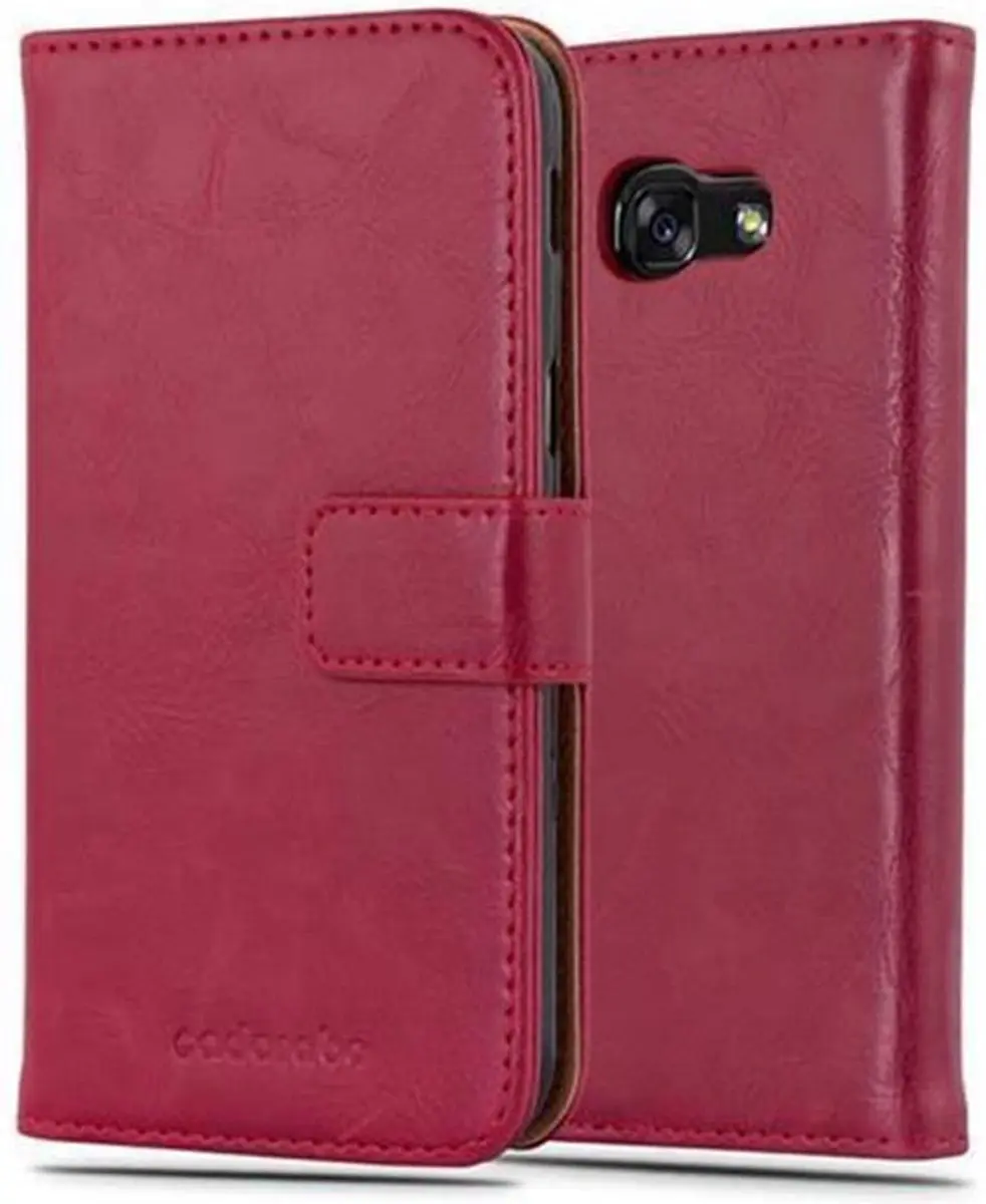 Cadorabo Hoesje geschikt voor Samsung Galaxy A3 2017 in WIJN ROOD