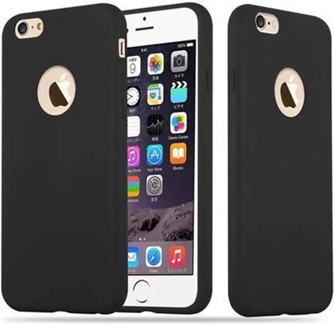 Cadorabo Hoesje geschikt voor Apple iPhone 6 / 6S in CANDY ZWART