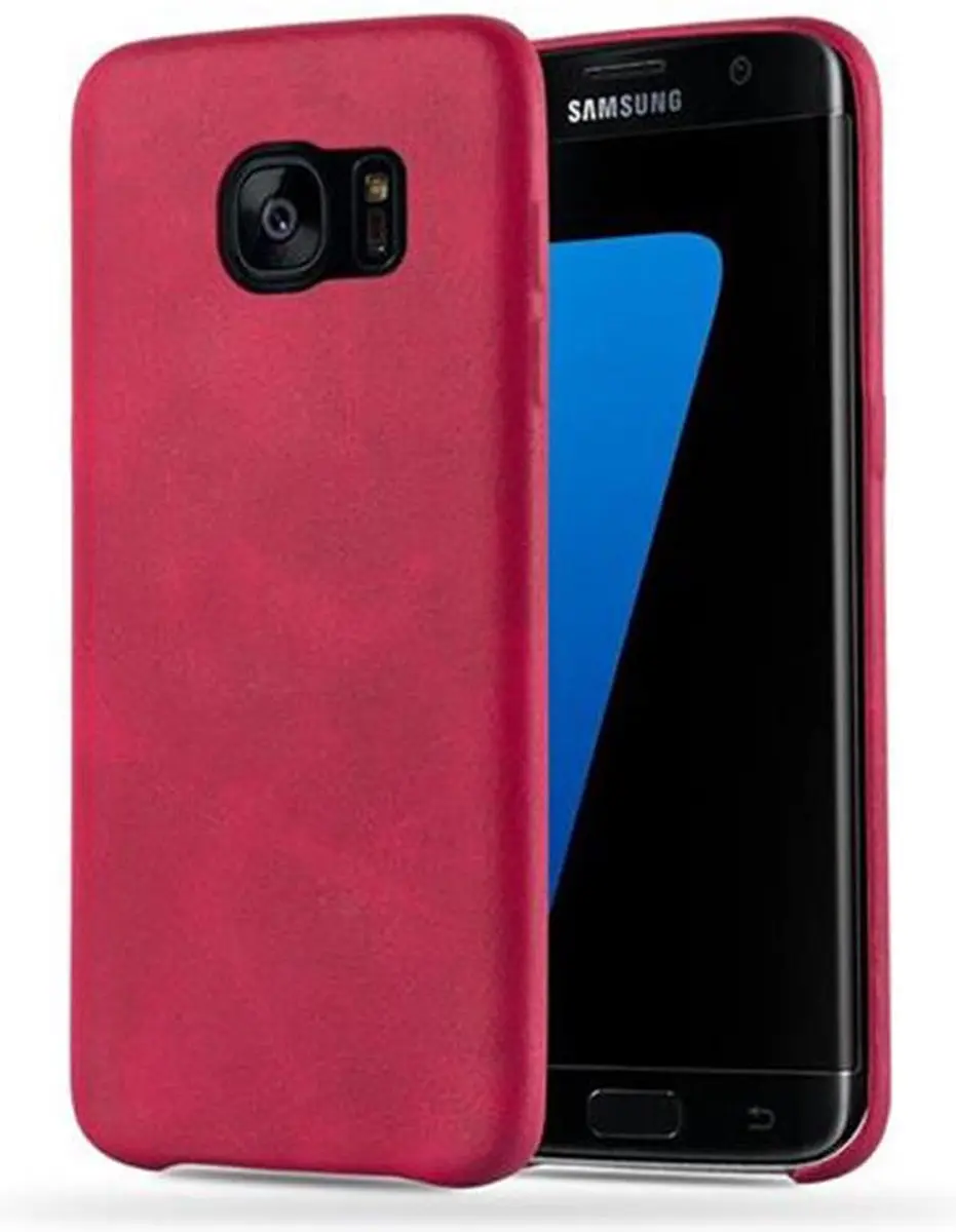 Cadorabo Hoesje geschikt voor Samsung Galaxy S7 EDGE in VINTAGE ROOD