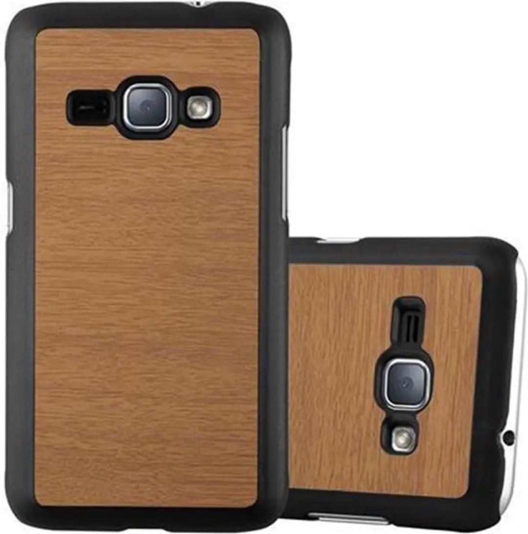 Cadorabo Hoesje geschikt voor Samsung Galaxy J1 2016 in WOODY BRUIN