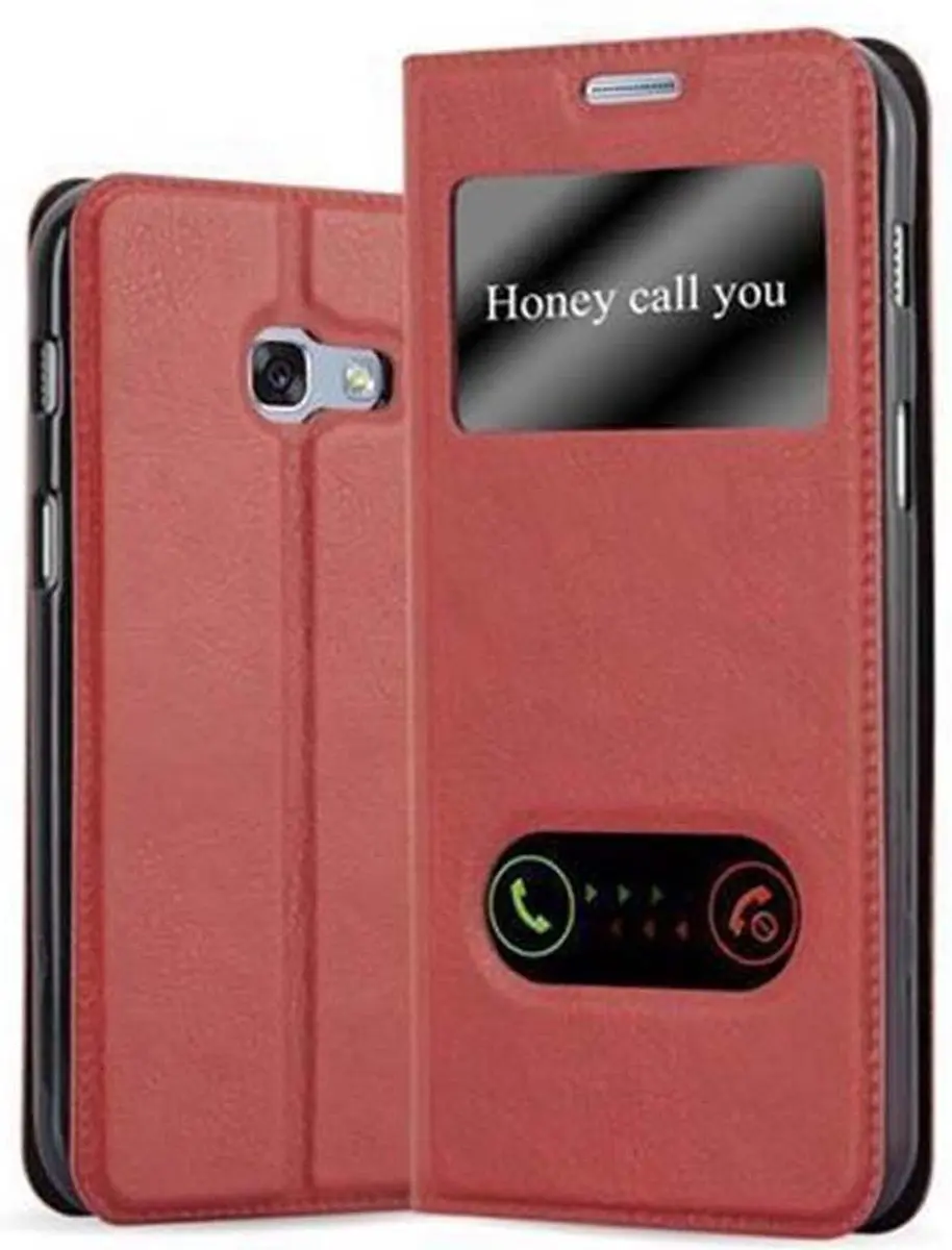 Cadorabo Hoesje geschikt voor Samsung Galaxy A3 2017 in SAFRAN ROOD