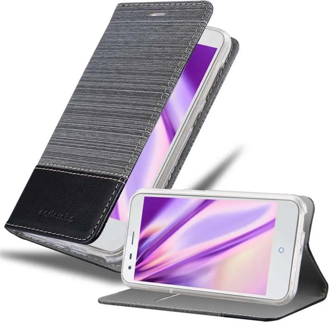 Cadorabo Hoesje geschikt voor ZTE Blade S6 in GRIJS ZWART