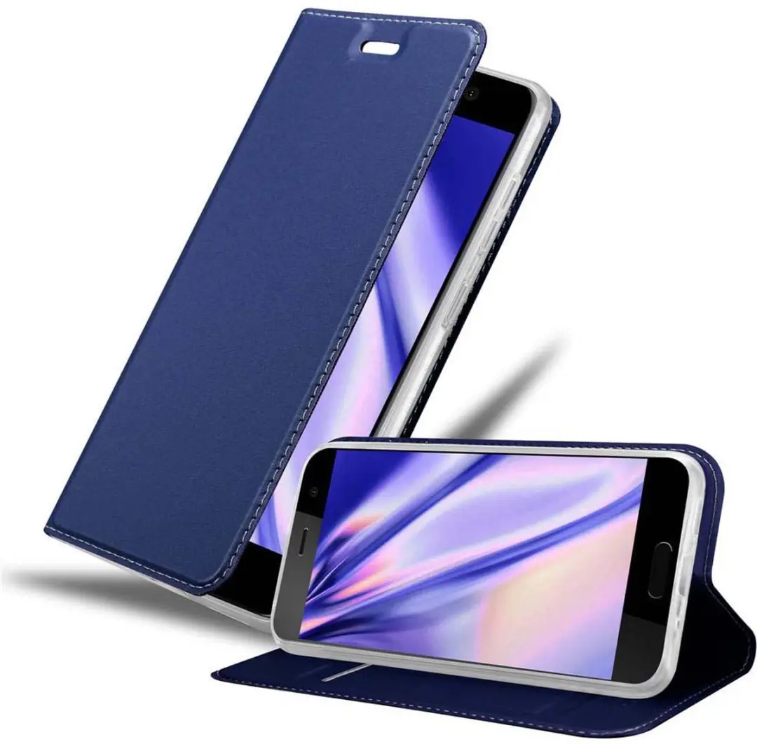 Cadorabo Hoesje geschikt voor HTC U PLAY in CLASSY DONKER BLAUW