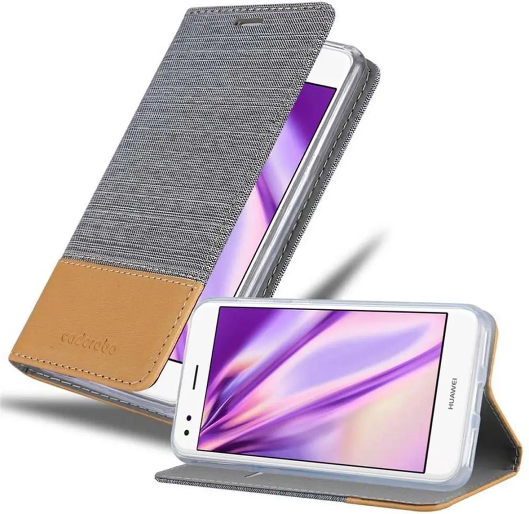 Cadorabo Hoesje geschikt voor Huawei Enjoy 7 in LICHTGRIJS BRUIN
