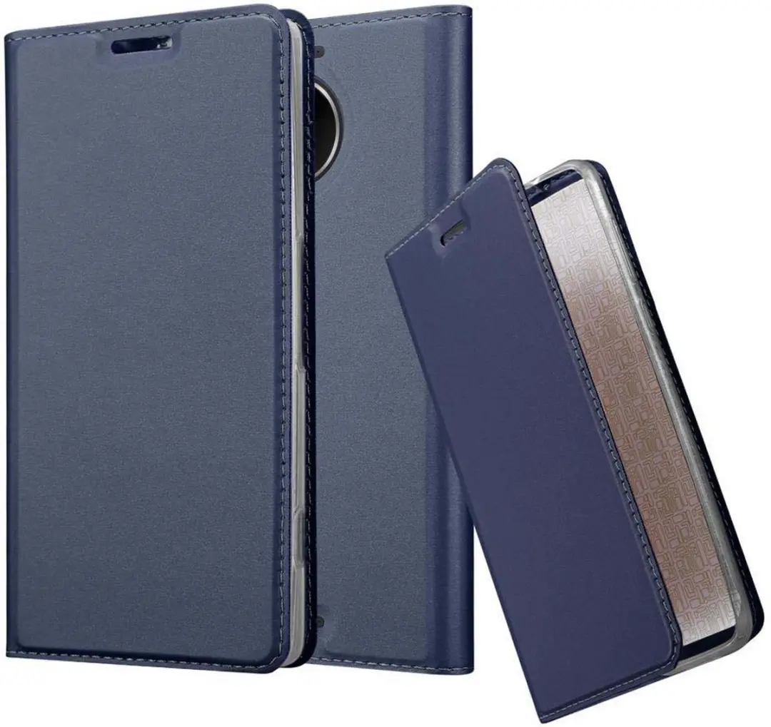 Cadorabo Hoesje geschikt voor Nokia Lumia 950 XL in CLASSY DONKER BLAUW