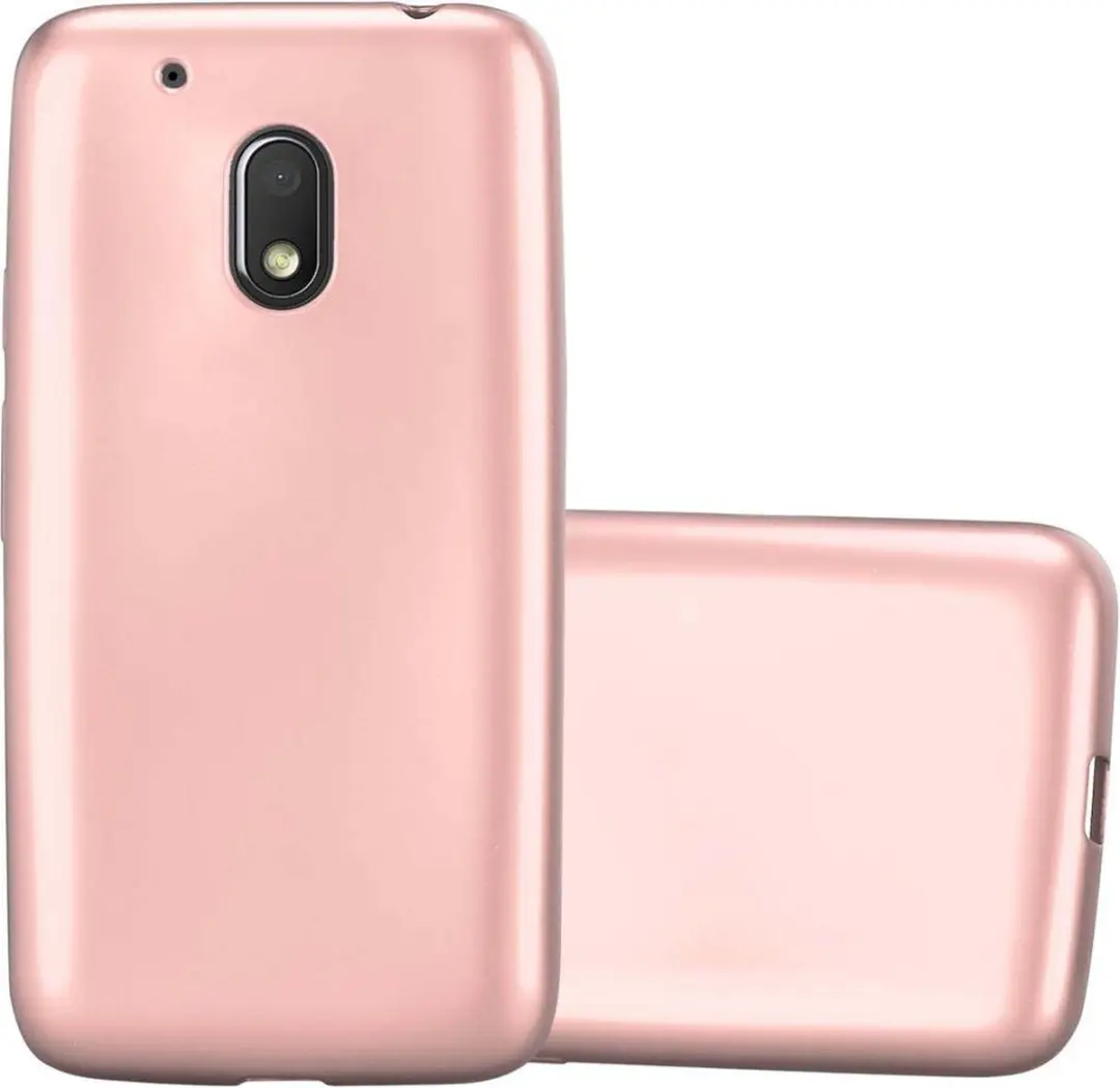 Cadorabo Hoesje geschikt voor Motorola MOTO G4 PLAY in METALLIC ROSE GOUD