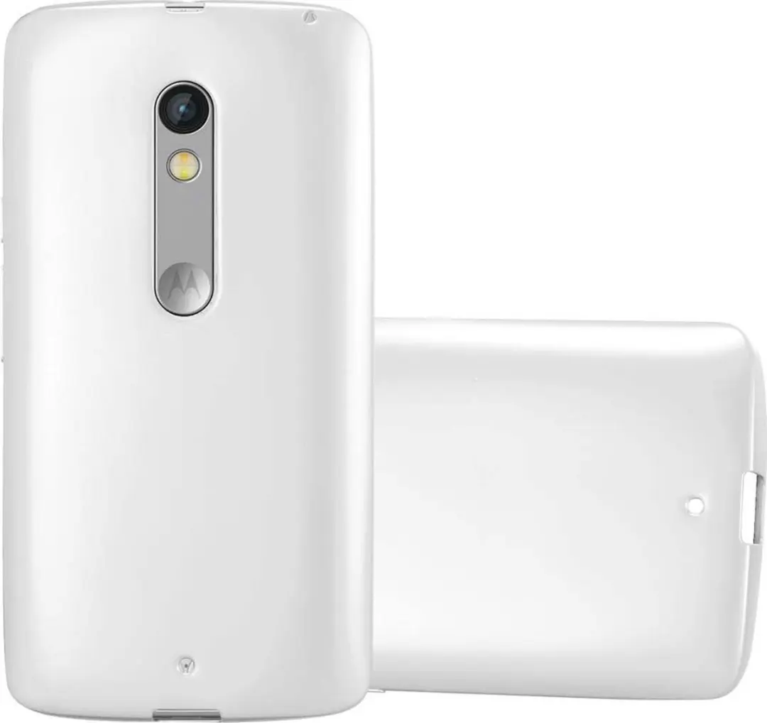 Cadorabo Hoesje geschikt voor Motorola MOTO X PLAY in METALLIC ZILVER
